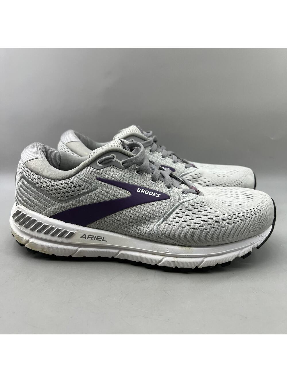 Brooks Ariel 20 Running Shoes Women Size 8.5 D Wide Gray Mesh Comfort Sneakers